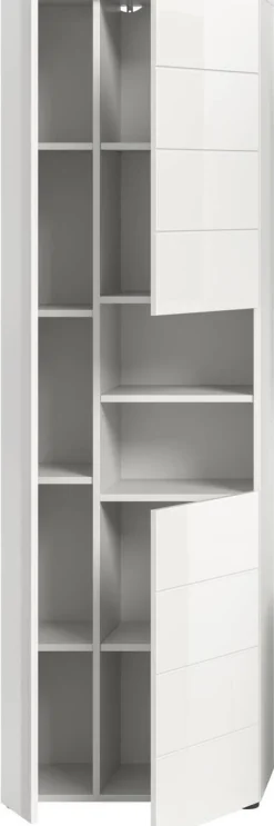 Badhochschrank VIRA weiß weiß Hochglanz B/H/T: ca. 60x190x34 cm