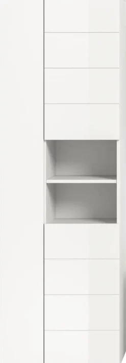 Badhochschrank VIRA weiß weiß Hochglanz B/H/T: ca. 60x190x34 cm