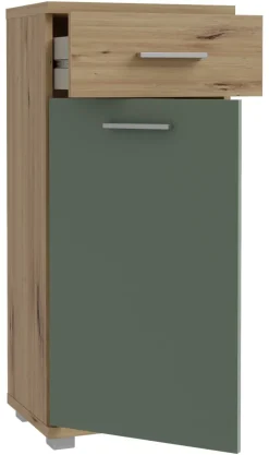 Badkommode Eiche Artisan Nachbildung salbei B/H/T: ca. 40x88x29 cm