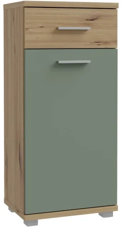 Badkommode Eiche Artisan Nachbildung salbei B/H/T: ca. 40x88x29 cm