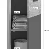 Badkommode Mason dunkelgrau Nox Oak Nachbildung B/H/T: ca. 37x87x34 cm