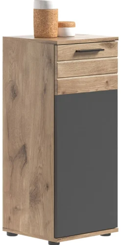 Badkommode Mason dunkelgrau Nox Oak Nachbildung B/H/T: ca. 37x87x34 cm
