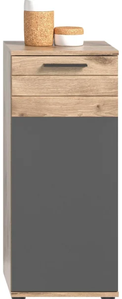 Badkommode Mason dunkelgrau Nox Oak Nachbildung B/H/T: ca. 37x87x34 cm