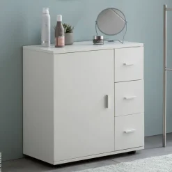 Badkommode weiß B/H/T: ca. 33x66x60 cm