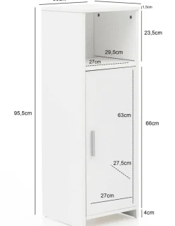 Badkommode weiß B/H/T: ca. 30x96x30 cm