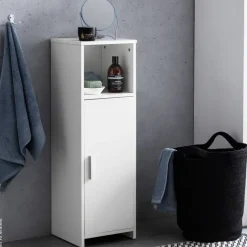 Badkommode weiß B/H/T: ca. 30x96x30 cm