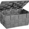 Badkorb grau Kunststoff B/H/L: ca. 19x10x14 cm