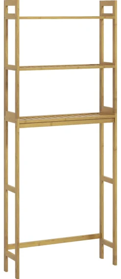 Badregal natur Bambus B/H/L: ca. 20x68x165 cm
