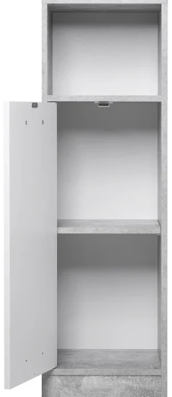 Bad-Set Madeira Beton Optik weiß B/H/T: ca. 123x76,5x28 cm