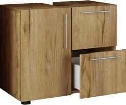 Badunterschrank Flandu Eiche Honig Nachbildung B/H/T: ca. 60x51x30 cm
