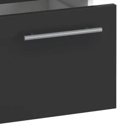 Badunterschrank Flandu weiß schwarz B/H/T: ca. 60x51x30 cm