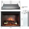 Balderia Einbaukamin Calida 33" schwarz B/H/T: ca. 89x69x23 cm ca. 2 W