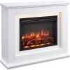 Balderia Elektrischer-Kamin Baldur EF61D-MT119A weiß MDF B/H/T: ca. 100x83x28 cm ca. 2000 W