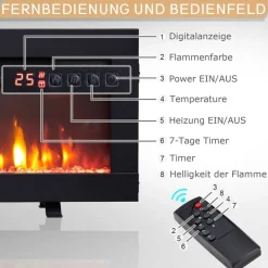 Balderia Elektrischer-Kamin Anes 40 B/H/T: ca. 96x30,8x10,5 cm ca. 2000 W