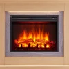 Balderia Elektrischer Kamin Kamin hellbraun MDF B/H/T: ca. 100x84x25 cm