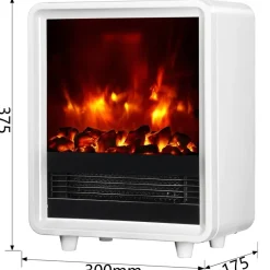 Balderia Elektrischer-Kamin George EF63B-WE B/H/L: ca. 17,5x37,5x30 cm