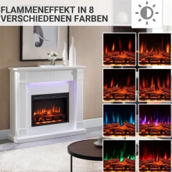 Balderia Elektrischer-Kamin Hikaru EF61D-MT119C weiß B/H/T: ca. 110x99x31 cm ca. 2000 W