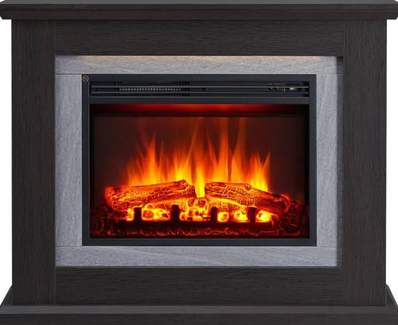 Balderia Elektrischer Kamin Charon dunkelbraun MDF B/H/T: ca. 100x84x25 cm