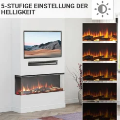 Balderia Elektrischer-Kamin EF408A Athena 44" schwarz B/H/T: ca. 113x50x21 cm ca. 1500 W