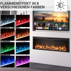 Balderia Elektrischer-Kamin Atlanta EF288B schwarz B/H/L: ca. 14,7x48x152,4 cm