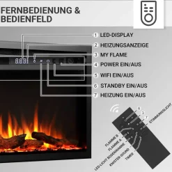 Balderia Elektrischer-Kamin Atlanta EF288B schwarz B/H/L: ca. 14,7x48x152,4 cm
