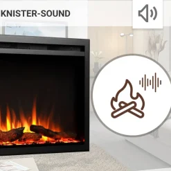 Balderia Elektrischer-Kamin Atlanta EF288B schwarz B/H/L: ca. 14,7x48x152,4 cm