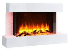 Balderia Wandkamin Elektrischer-Kamin Aidan weiß MDF B/H/T: ca. 100x63,2x24 cm