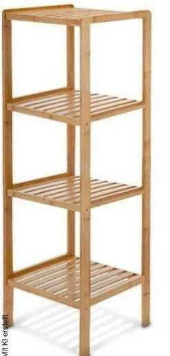 Bambusregal natur Holz B/H/T: ca. 36x114x36 cm