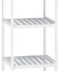 Bambusregal weiß Bambus B/H/T: ca. 36x145x36 cm