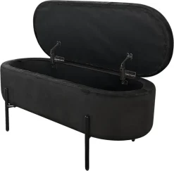 Bank NOVA schwarz Metall B/H/T: ca. 95x42x37,5 cm