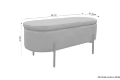 Bank NOVA schwarz Metall B/H/T: ca. 95x42x37,5 cm