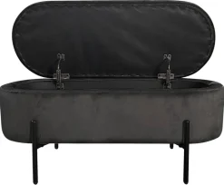 Bank NOVA schwarz Metall B/H/T: ca. 95x42x37,5 cm