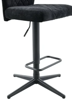 Barhocker Babsi schwarz Microfaser B/H/T: ca. 44x99x57 cm