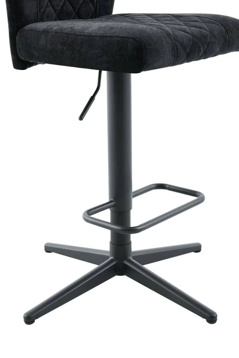 Barhocker Babsi schwarz Microfaser B/H/T: ca. 44x99x57 cm