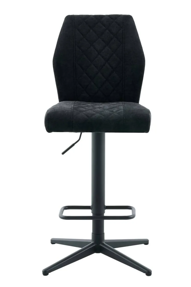 Barhocker Babsi schwarz Microfaser B/H/T: ca. 44x99x57 cm
