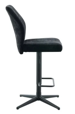 Barhocker Babsi schwarz Microfaser B/H/T: ca. 44x99x57 cm