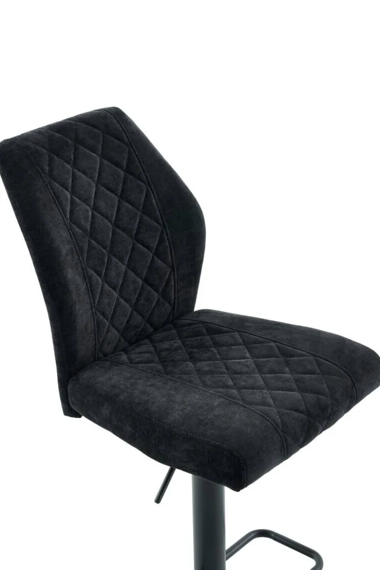 Barhocker Babsi schwarz Microfaser B/H/T: ca. 44x99x57 cm