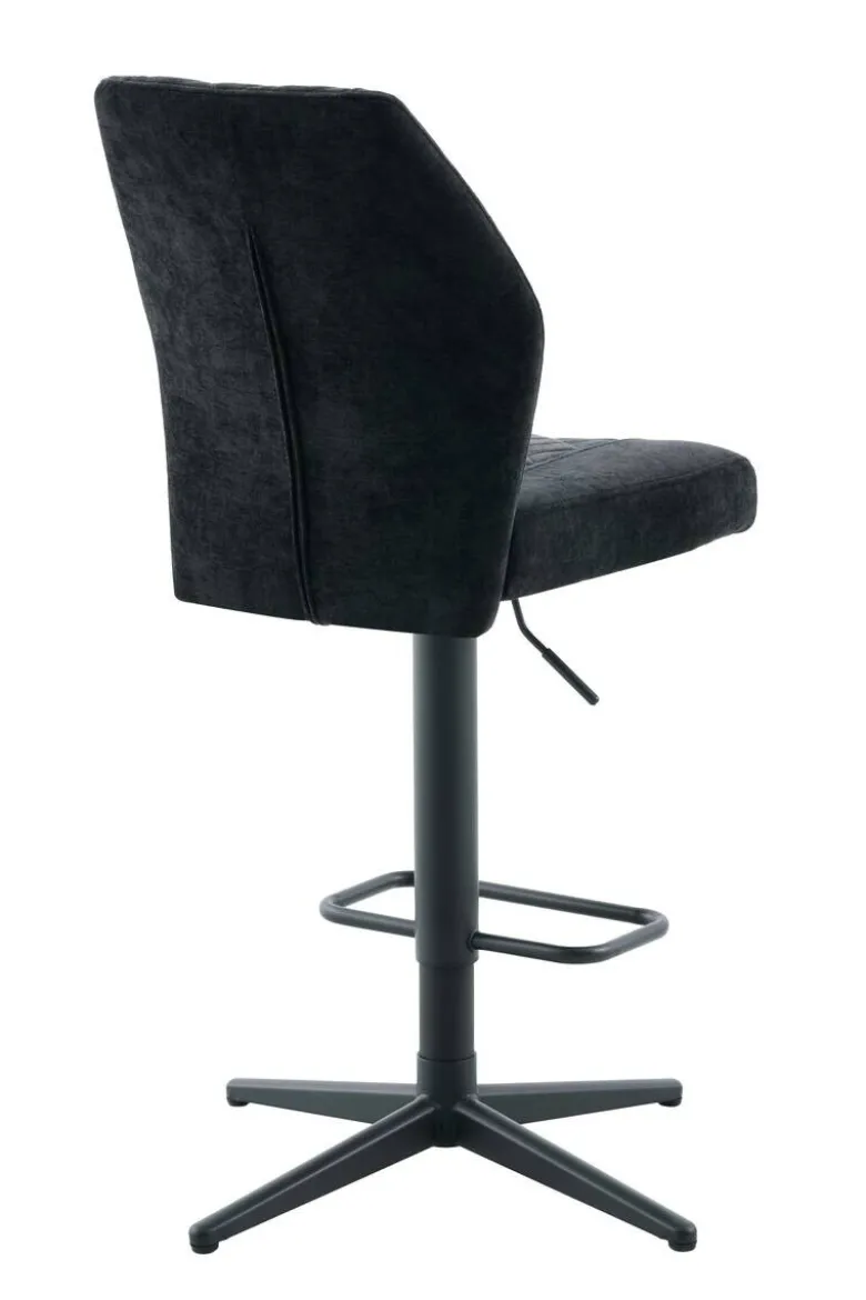 Barhocker Babsi schwarz Microfaser B/H/T: ca. 44x99x57 cm