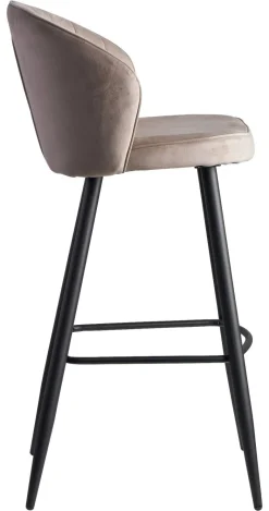 Barhocker beige Stoff B/H/T: ca. 56x102,5x52,5 cm
