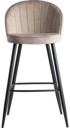 Barhocker beige Stoff B/H/T: ca. 56x102,5x52,5 cm