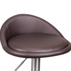 Barhocker braun Edelstahl Kunstleder Edelstahl B/H/T: ca. 43x90x43 cm