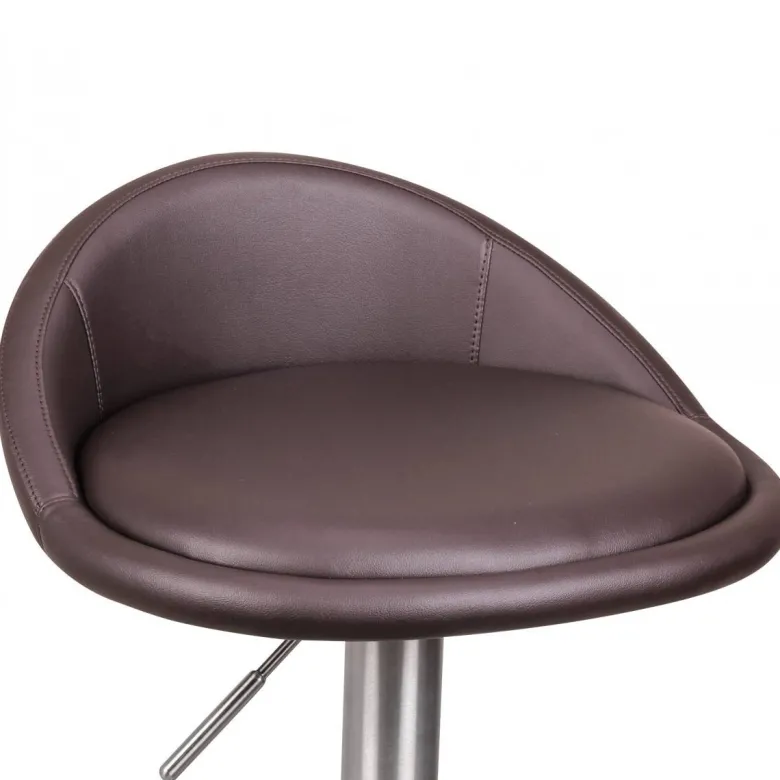 Barhocker braun Edelstahl Kunstleder Edelstahl B/H/T: ca. 43x90x43 cm