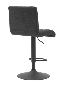 Barhocker Erika anthrazit Microfaser Webstoff B/H/T: ca. 47x93x57 cm