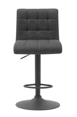 Barhocker Erika anthrazit Microfaser Webstoff B/H/T: ca. 47x93x57 cm