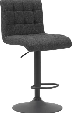 Barhocker Erika anthrazit Microfaser Webstoff B/H/T: ca. 47x93x57 cm
