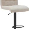 Barhocker Erika beige Microfaser Webstoff B/H/T: ca. 47x93x57 cm