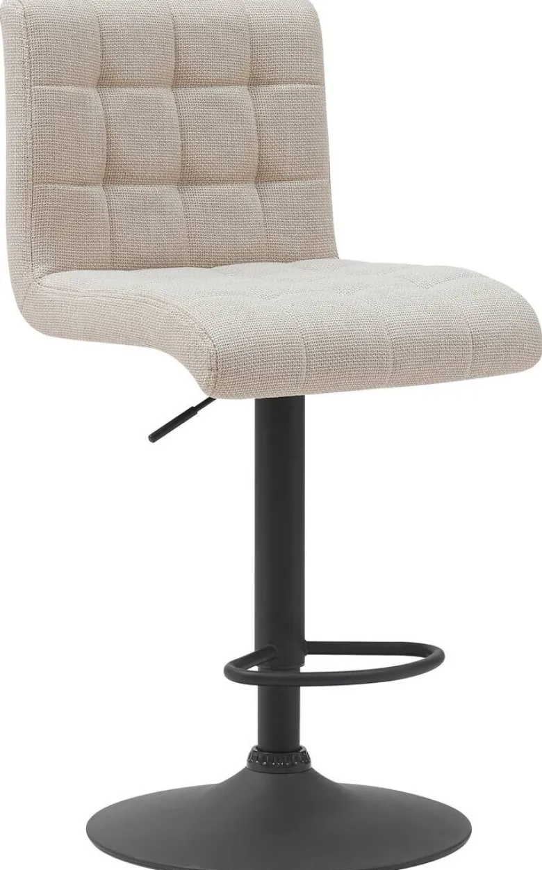 Barhocker Erika beige Microfaser Webstoff B/H/T: ca. 47x93x57 cm