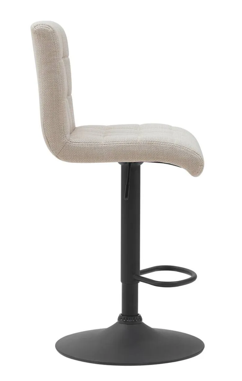 Barhocker Erika beige Microfaser Webstoff B/H/T: ca. 47x93x57 cm