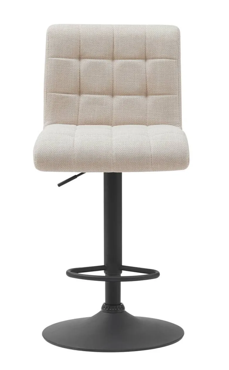 Barhocker Erika beige Microfaser Webstoff B/H/T: ca. 47x93x57 cm