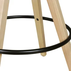 Barhocker 2er-Set schwarz Kunstleder B/H/T: ca. 44x113x39 cm